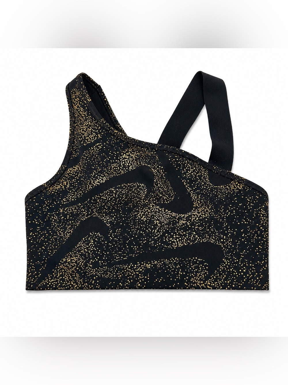 Nike Dri-FIT Black Gold Speckle Sports Bra Medium Support Women’s size XS